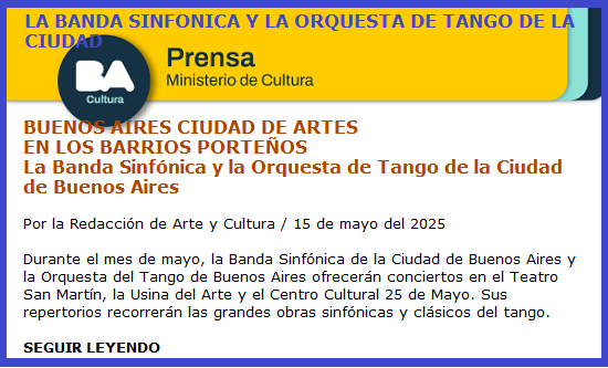 BANDA SINFONICA Y ORQUESTA DE TANGO